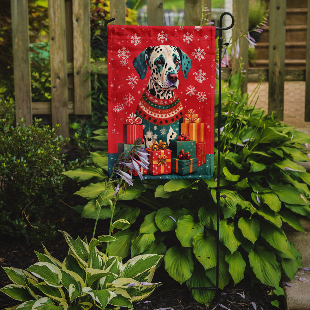 Dalmatian Holiday Christmas Garden Flag