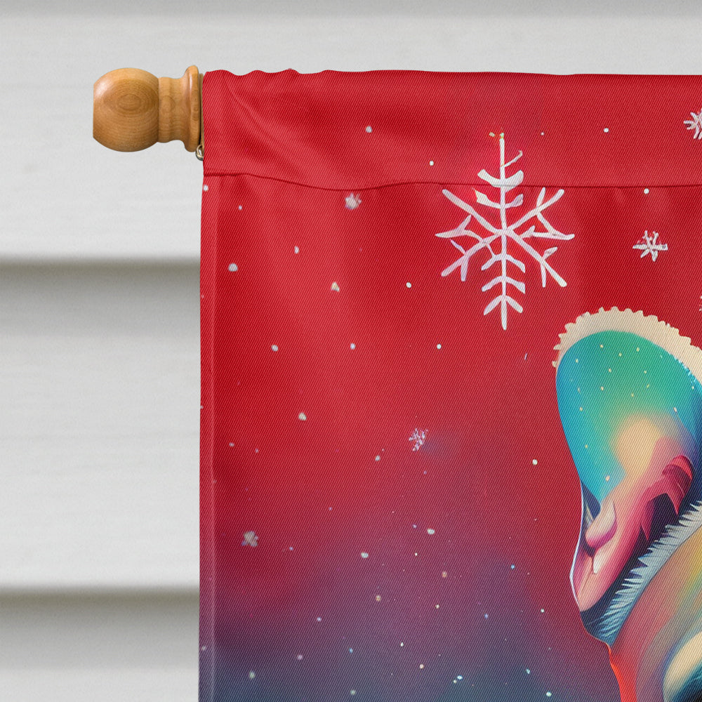 English Bulldog Holiday Christmas House Flag