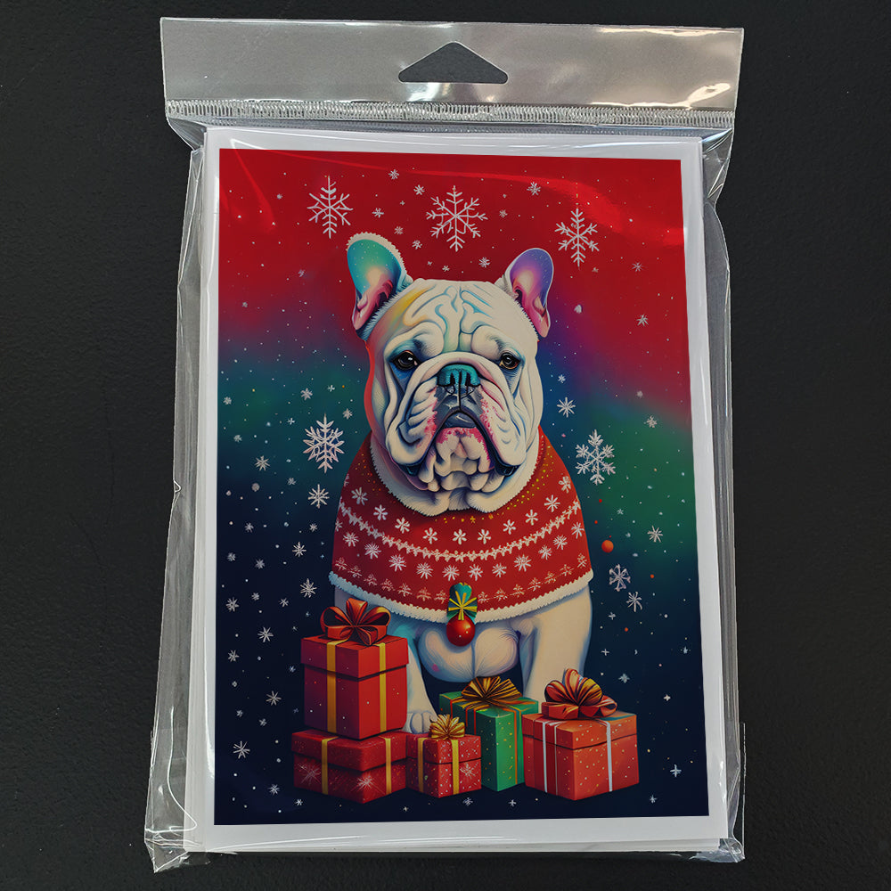 English Bulldog Holiday Christmas Greeting Cards Pack of 8