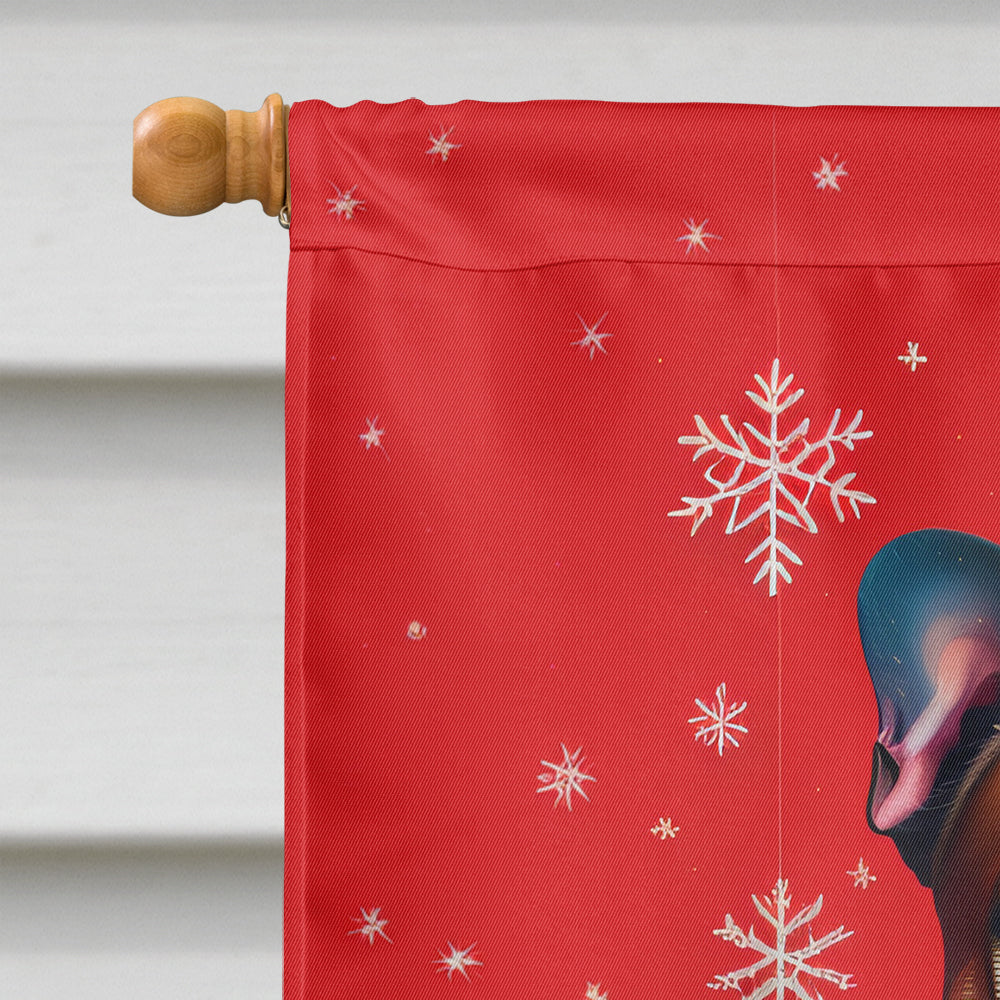 English Bulldog Holiday Christmas House Flag