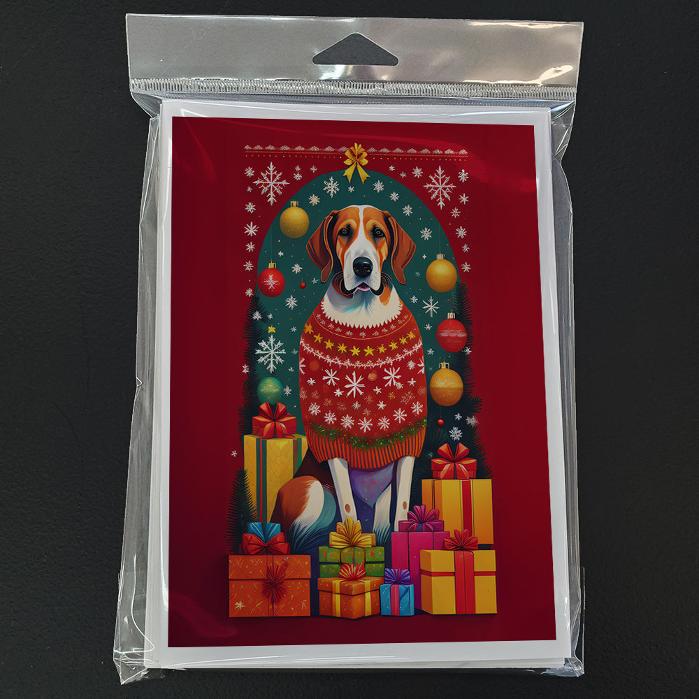 English Foxhound Holiday Christmas Greeting Cards Pack of 8