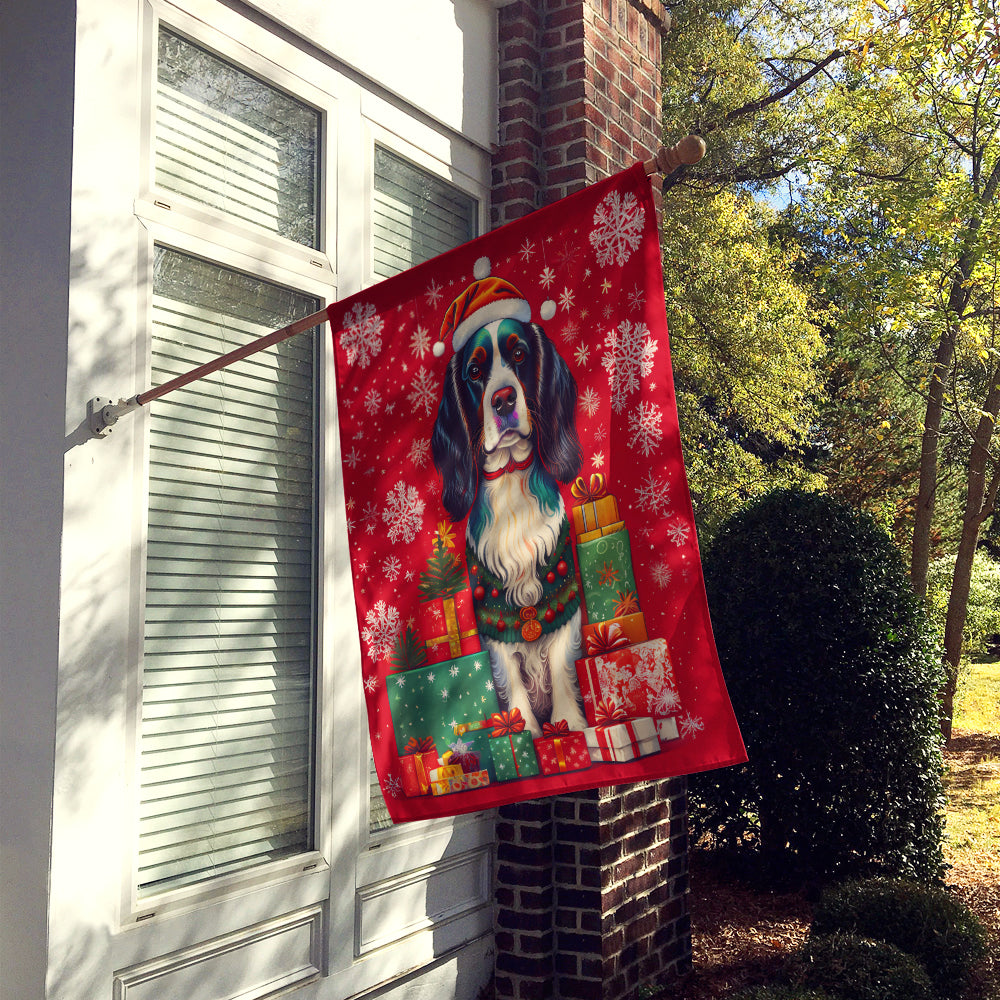 English Springer Spaniel Holiday Christmas House Flag