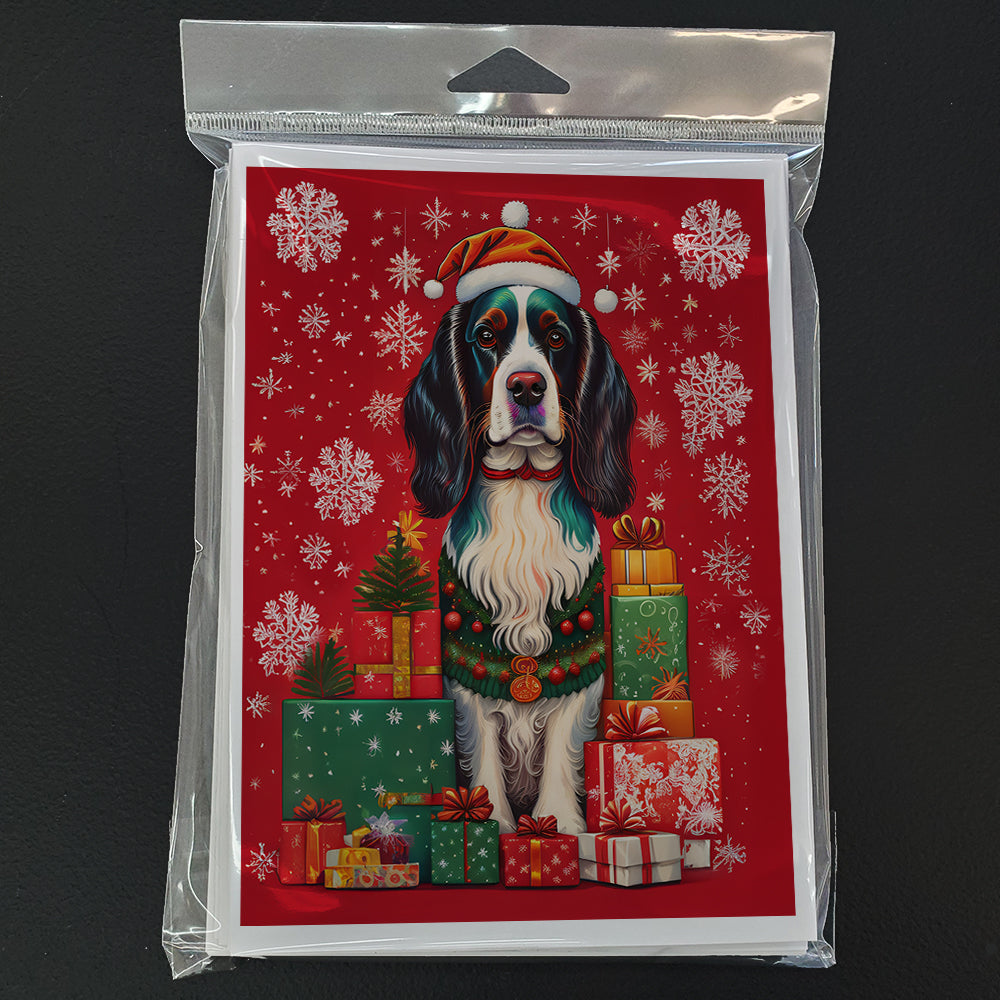 English Springer Spaniel Holiday Christmas Greeting Cards Pack of 8