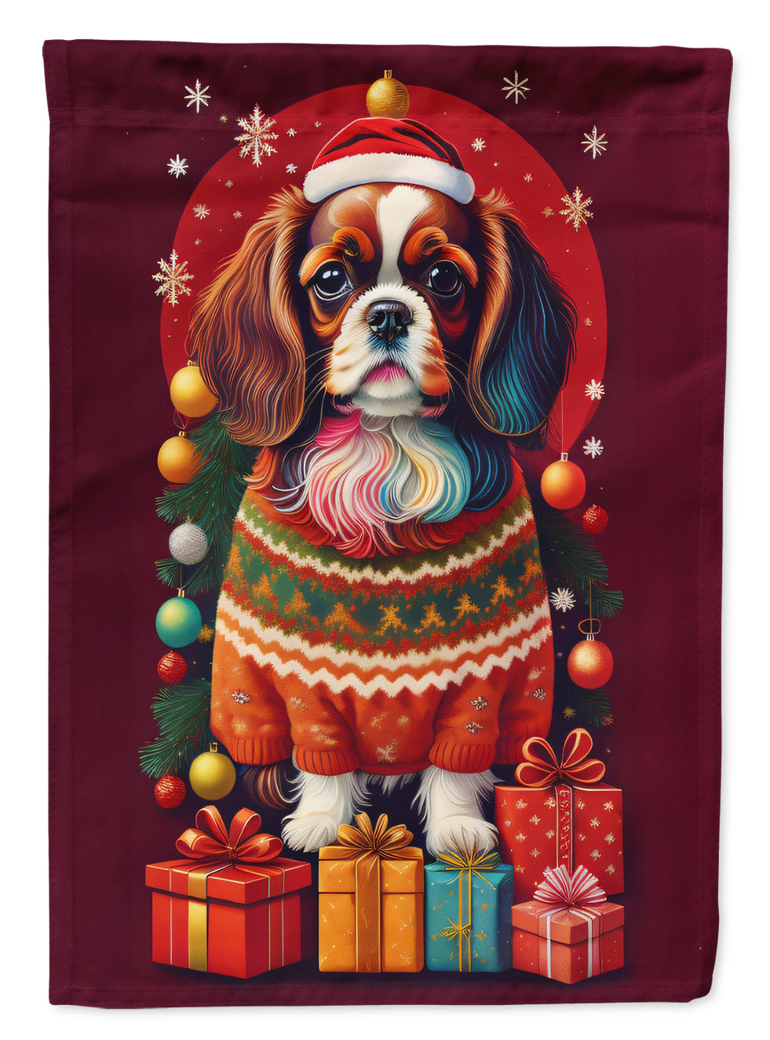Buy this English Toy Spaniel Holiday Christmas House Flag