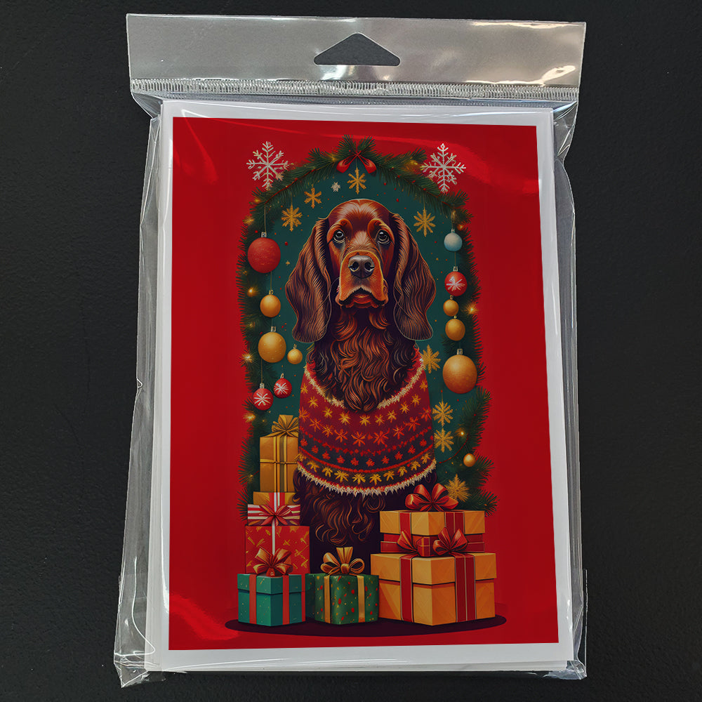 Field Spaniel Holiday Christmas Greeting Cards Pack of 8