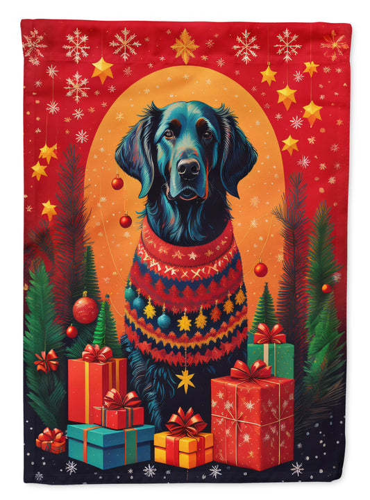 Buy this Flat-Coated Retriever Holiday Christmas House Flag