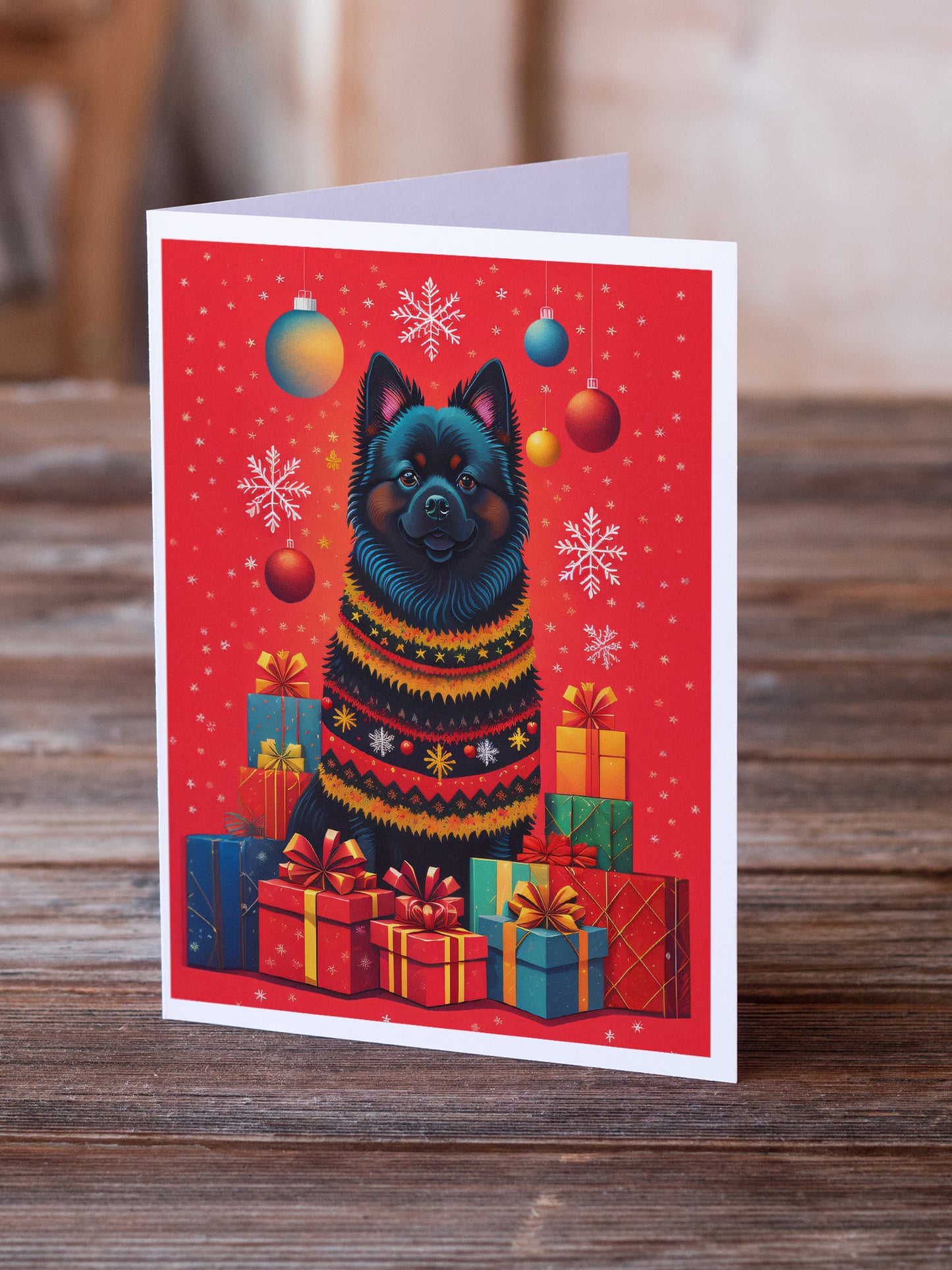 German Spitz Holiday Christmas Greeting Cards Pack of 8