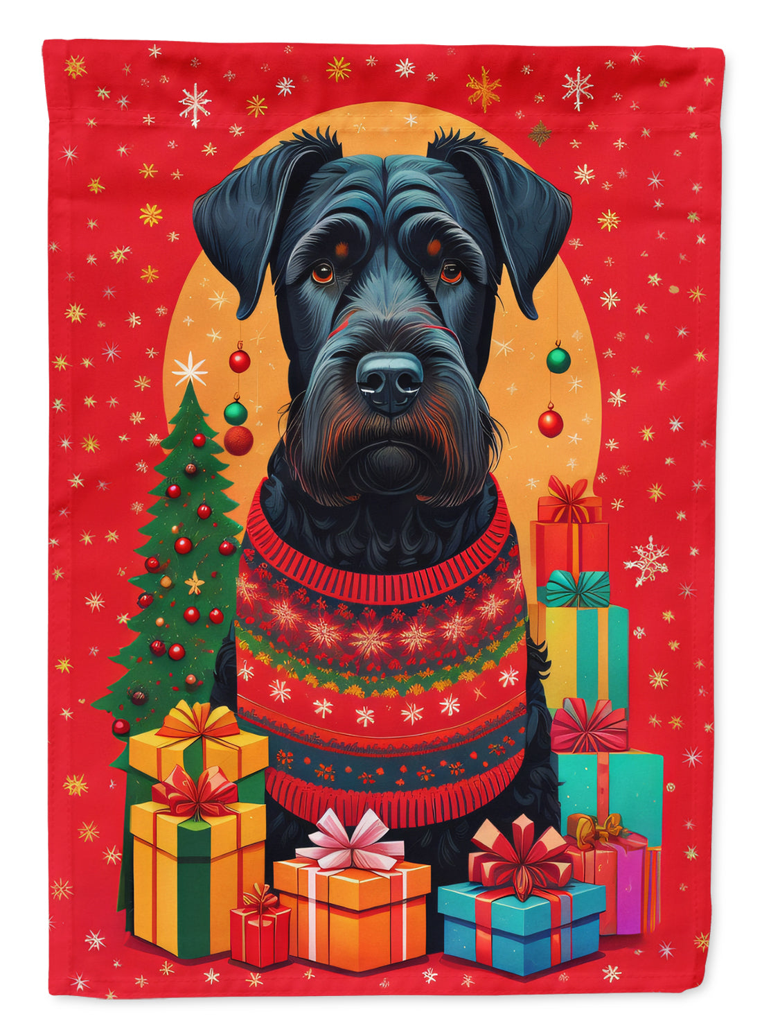 Buy this Giant Schnauzer Holiday Christmas House Flag