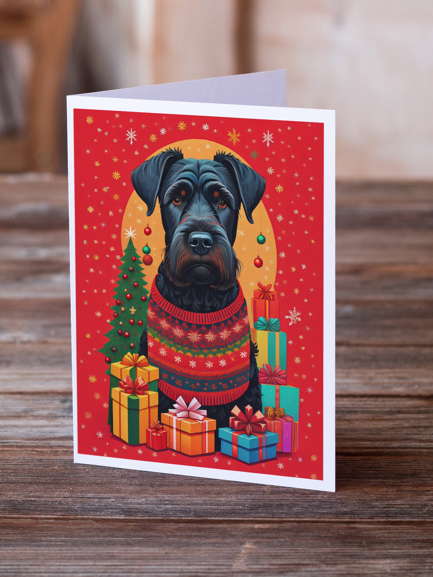 Giant Schnauzer Holiday Christmas Greeting Cards Pack of 8