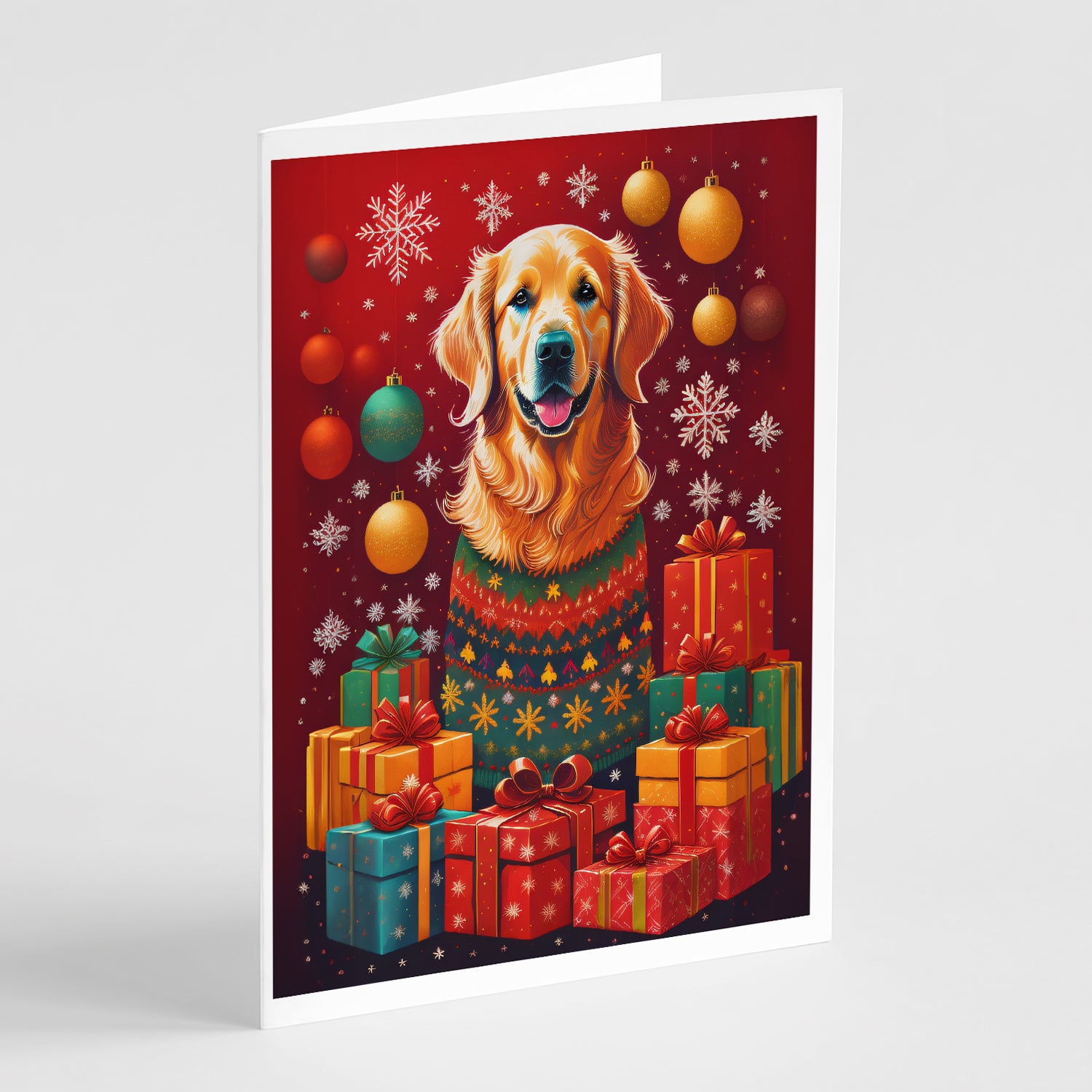 Buy this Golden Retriever Holiday Christmas Greeting Cards Pack of 8