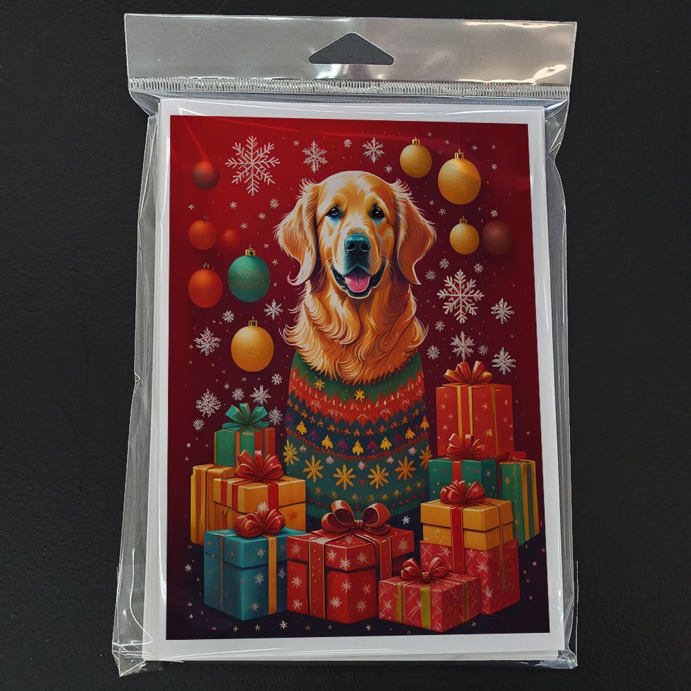 Golden Retriever Holiday Christmas Greeting Cards Pack of 8