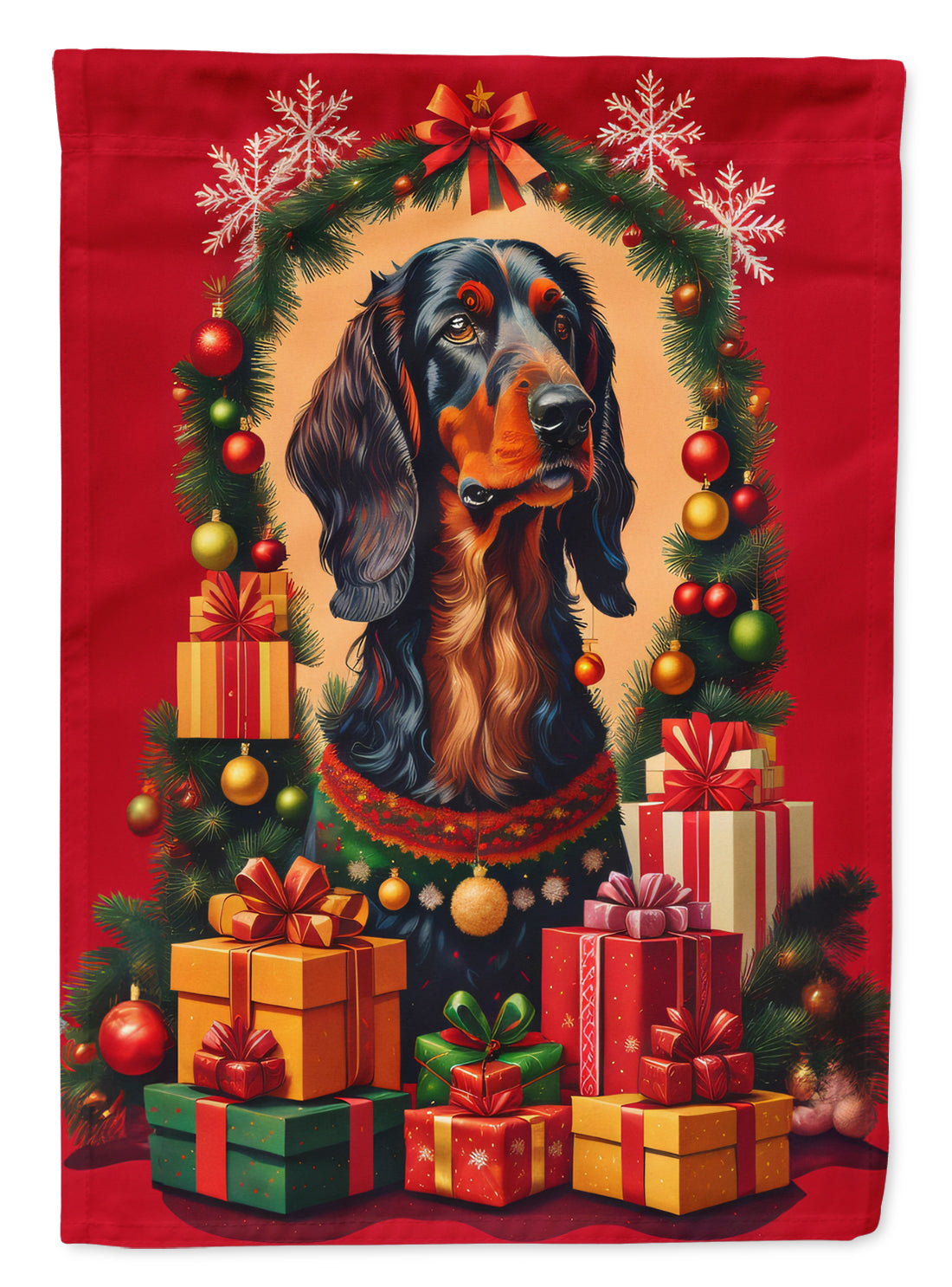 Buy this Gordon Setter Holiday Christmas House Flag