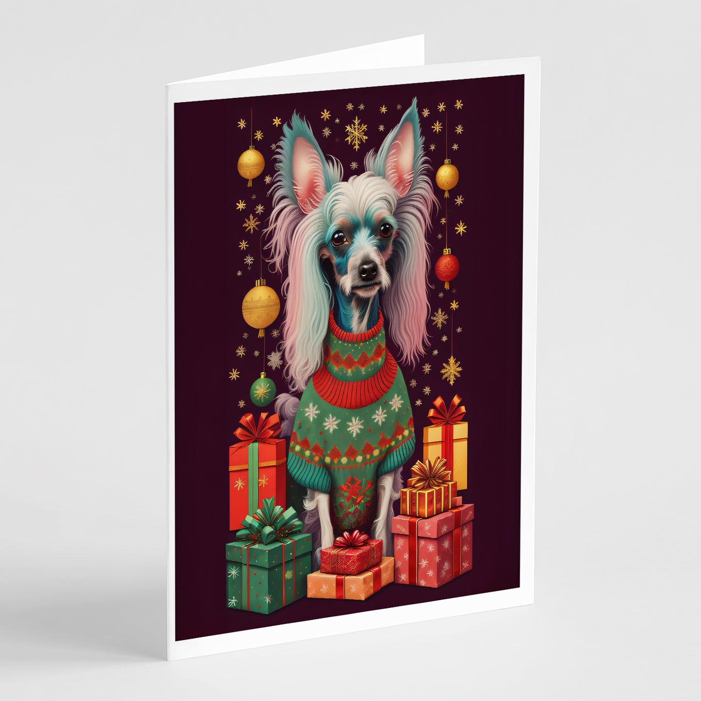 Buy this Chinese Crested Holiday Christmas Greeting Cards Pack of 8