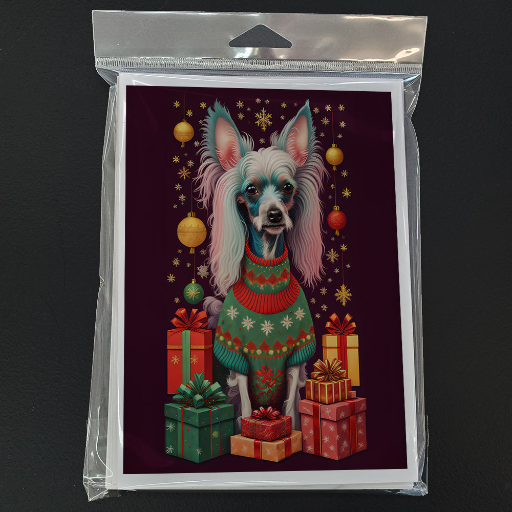 Chinese Crested Holiday Christmas Greeting Cards Pack of 8