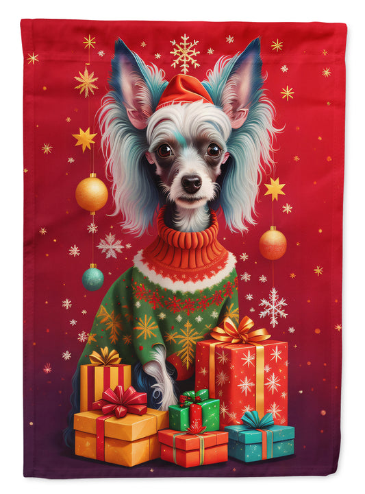 Buy this Chinese Crested Holiday Christmas House Flag