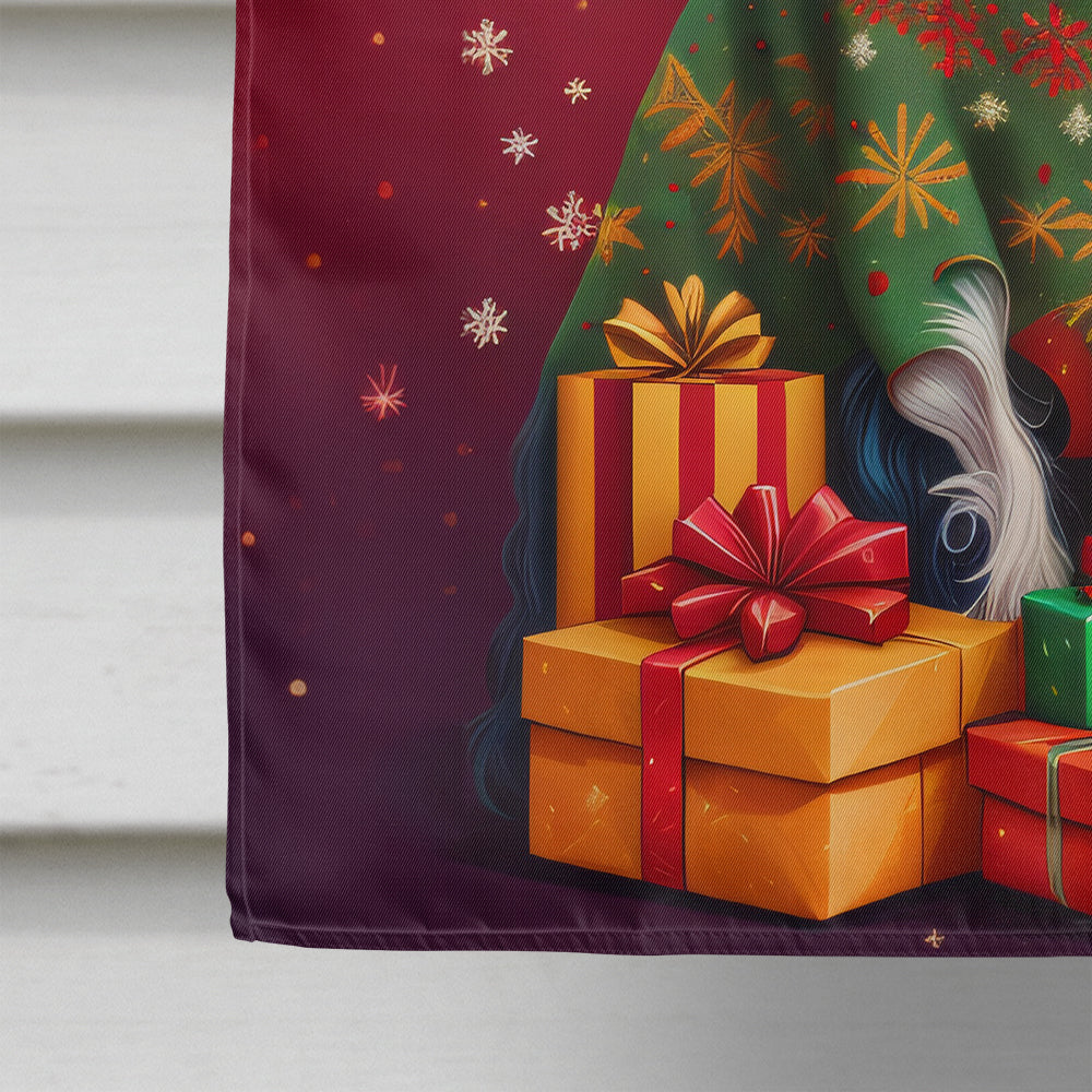 Chinese Crested Holiday Christmas House Flag