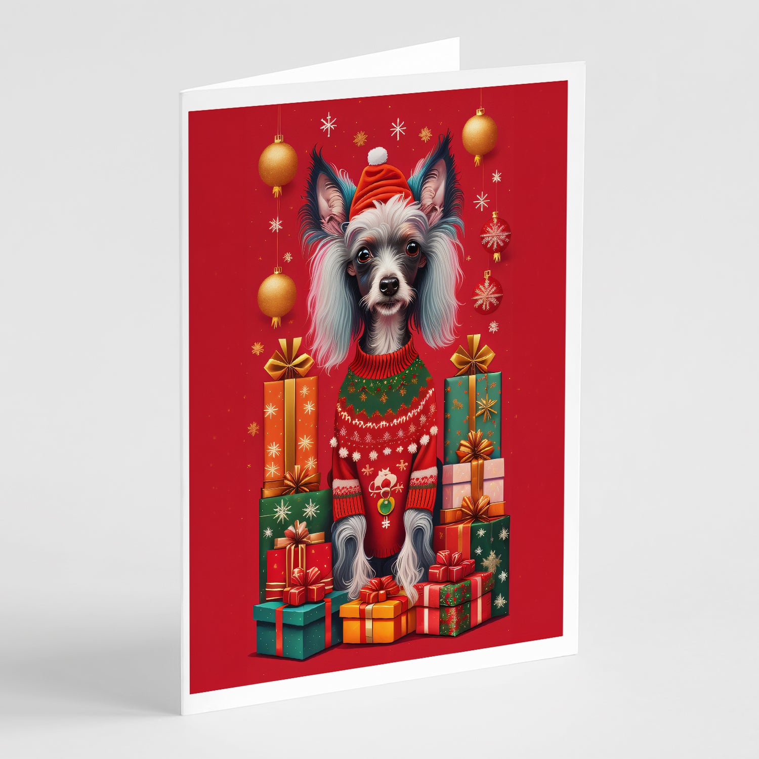 Buy this Chinese Crested Holiday Christmas Greeting Cards Pack of 8