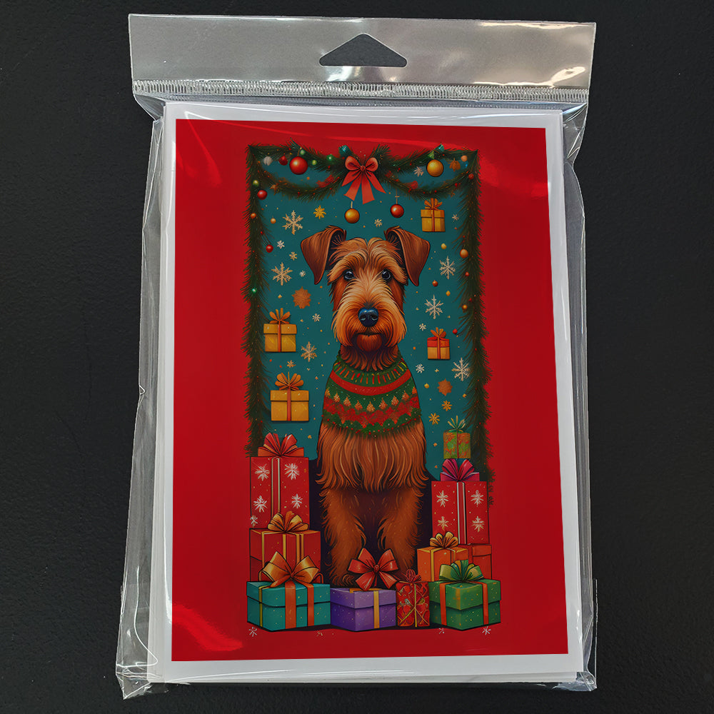 Irish Terrier Holiday Christmas Greeting Cards Pack of 8