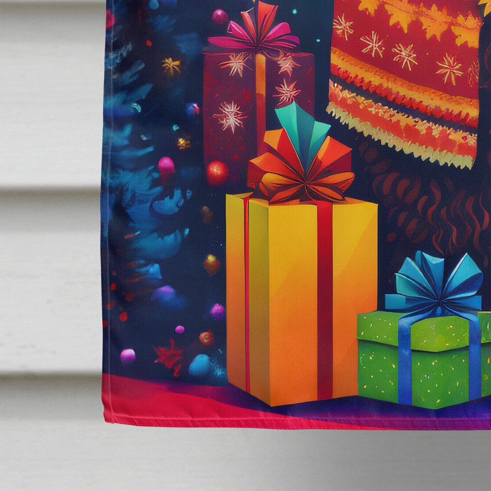 Irish Water Spaniel Holiday Christmas House Flag