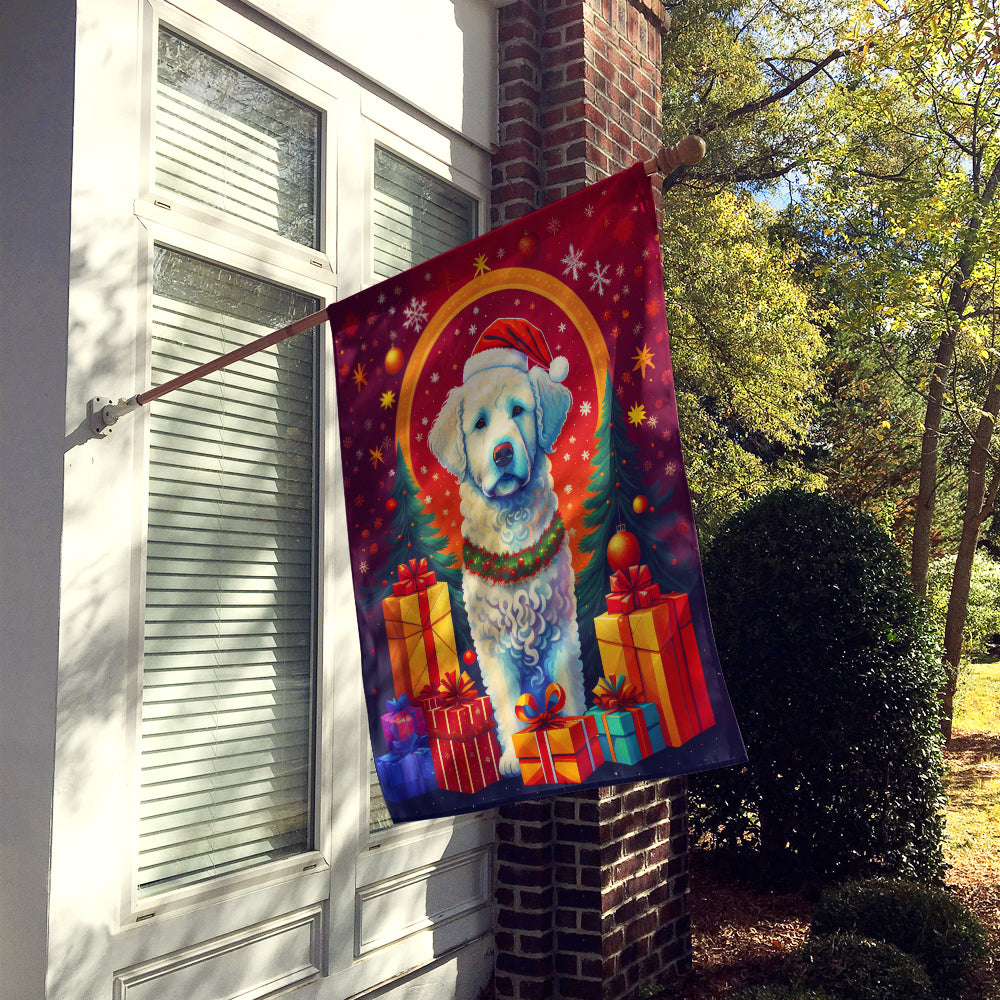 Kuvasz Holiday Christmas House Flag