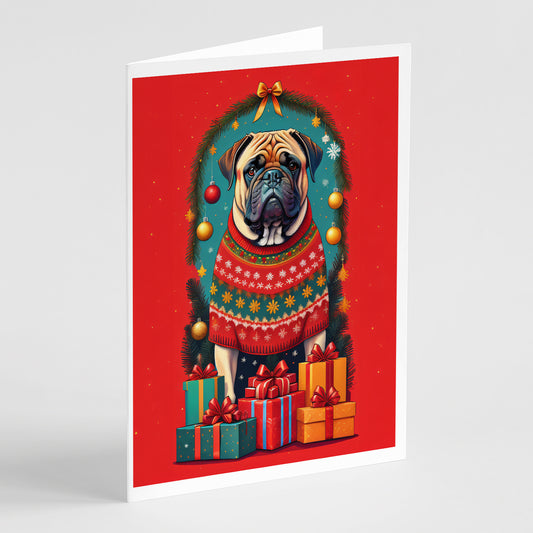 Buy this Mastiff Holiday Christmas Greeting Cards Pack of 8