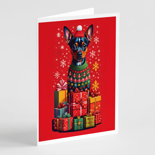 Buy this Miniature Pinscher Holiday Christmas Greeting Cards Pack of 8