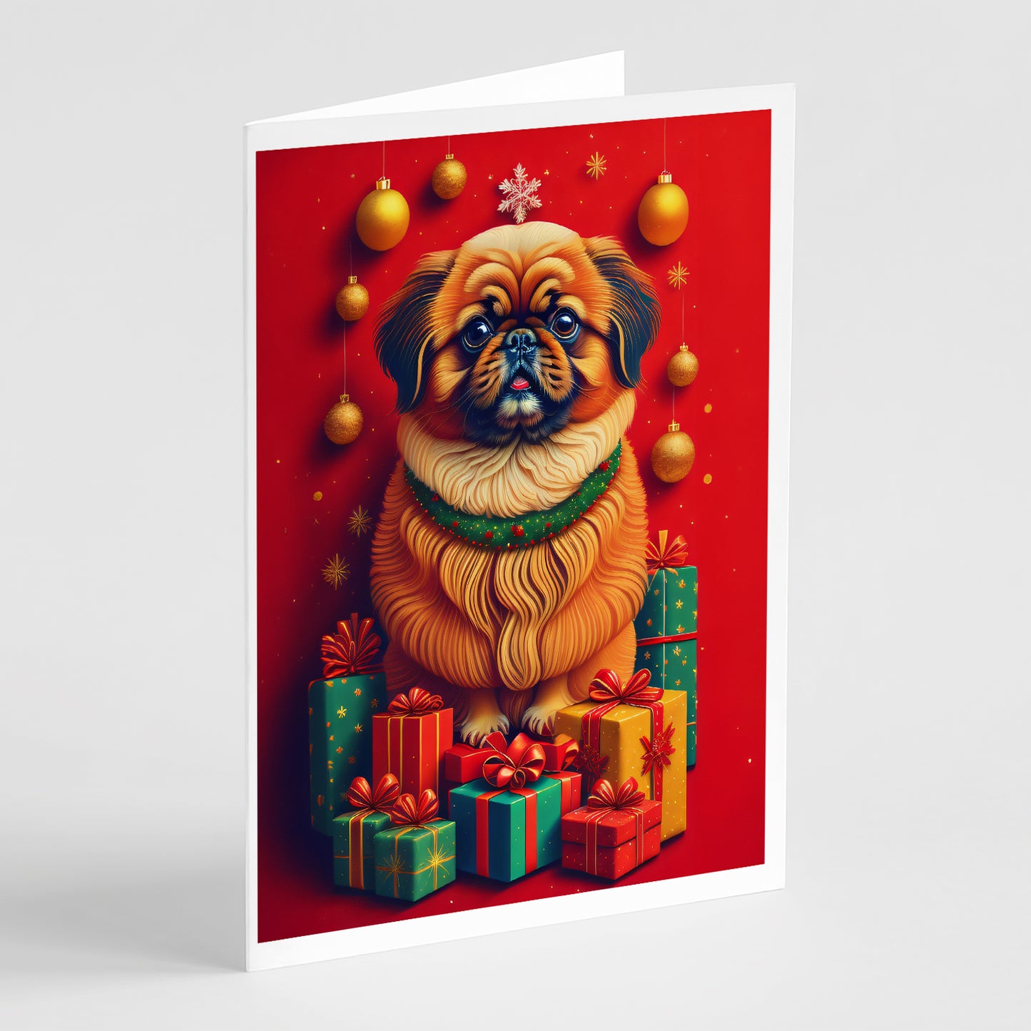 Buy this Pekingese Holiday Christmas Greeting Cards Pack of 8