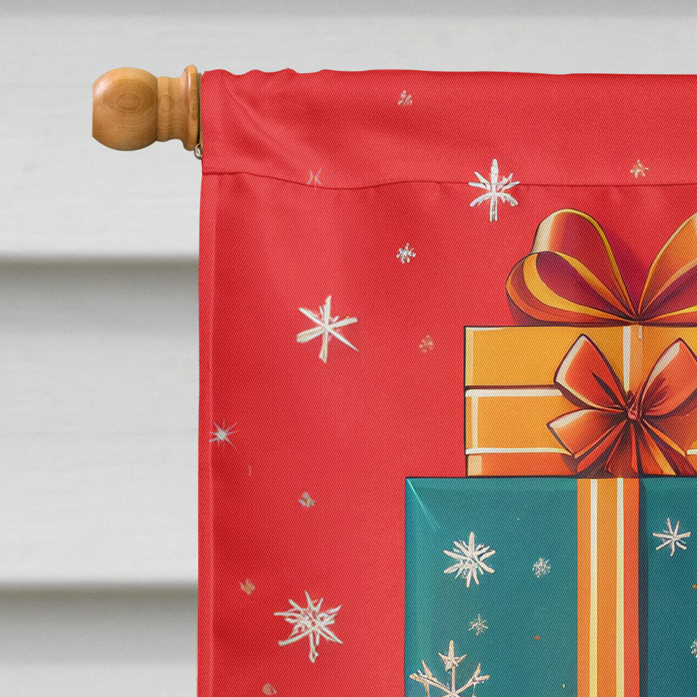 Poodle Holiday Christmas House Flag