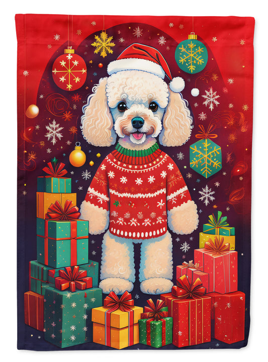 Buy this Poodle Holiday Christmas House Flag