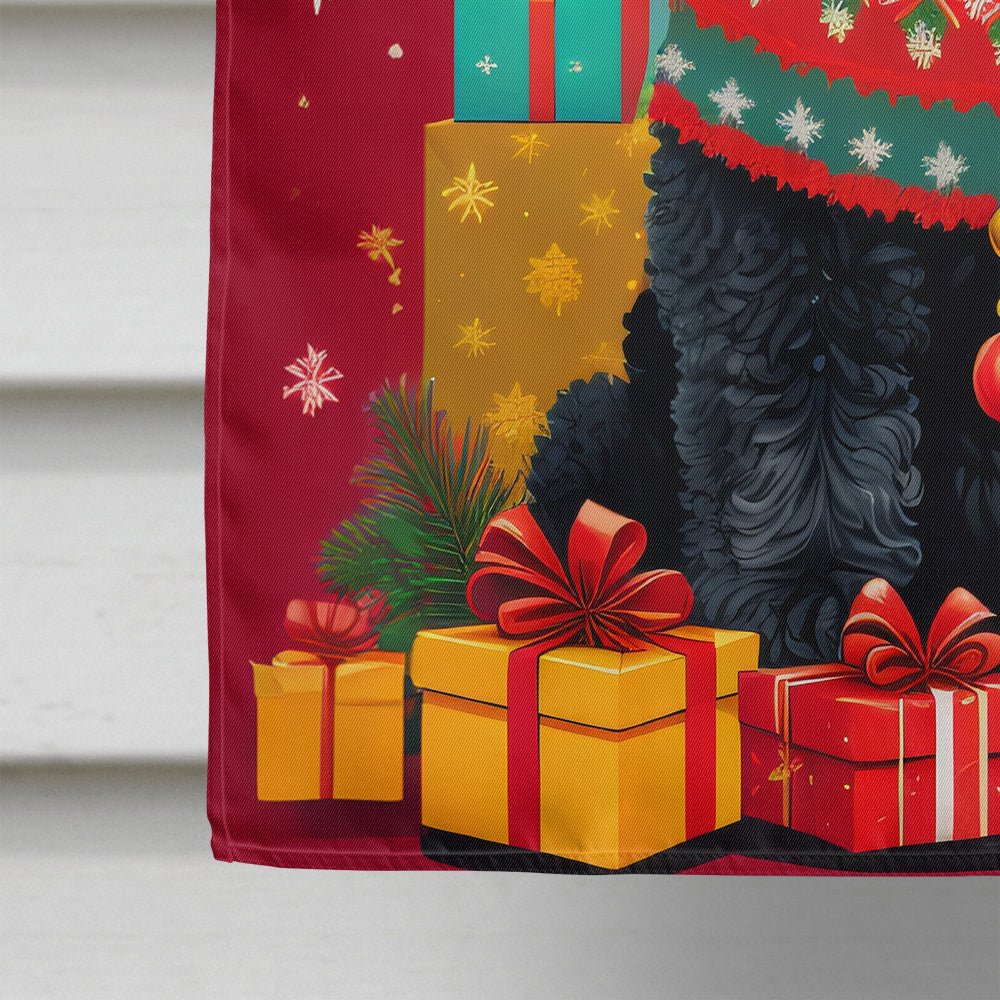 Portuguese Water Dog Holiday Christmas House Flag