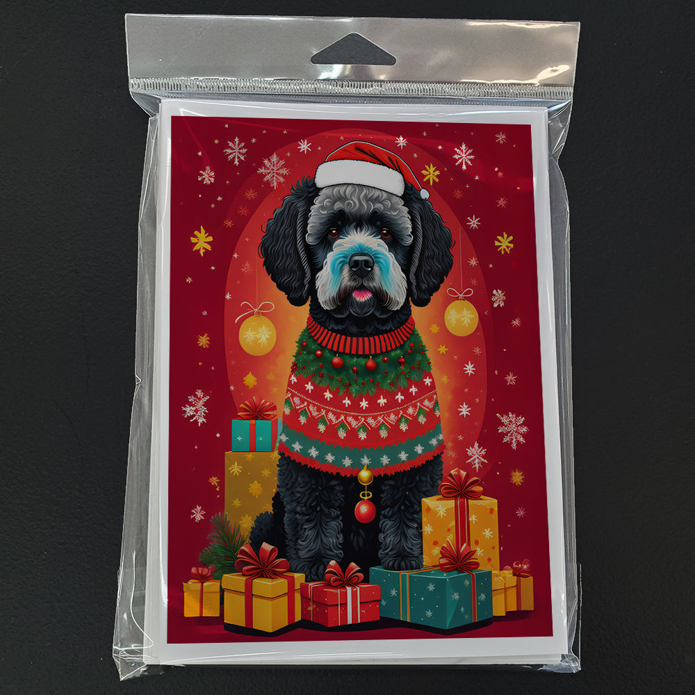 Portuguese Water Dog Holiday Christmas Greeting Cards Pack of 8