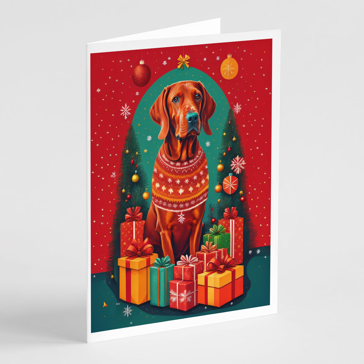 Buy this Red Redbone Coonhound Holiday Christmas Greeting Cards Pack of 8
