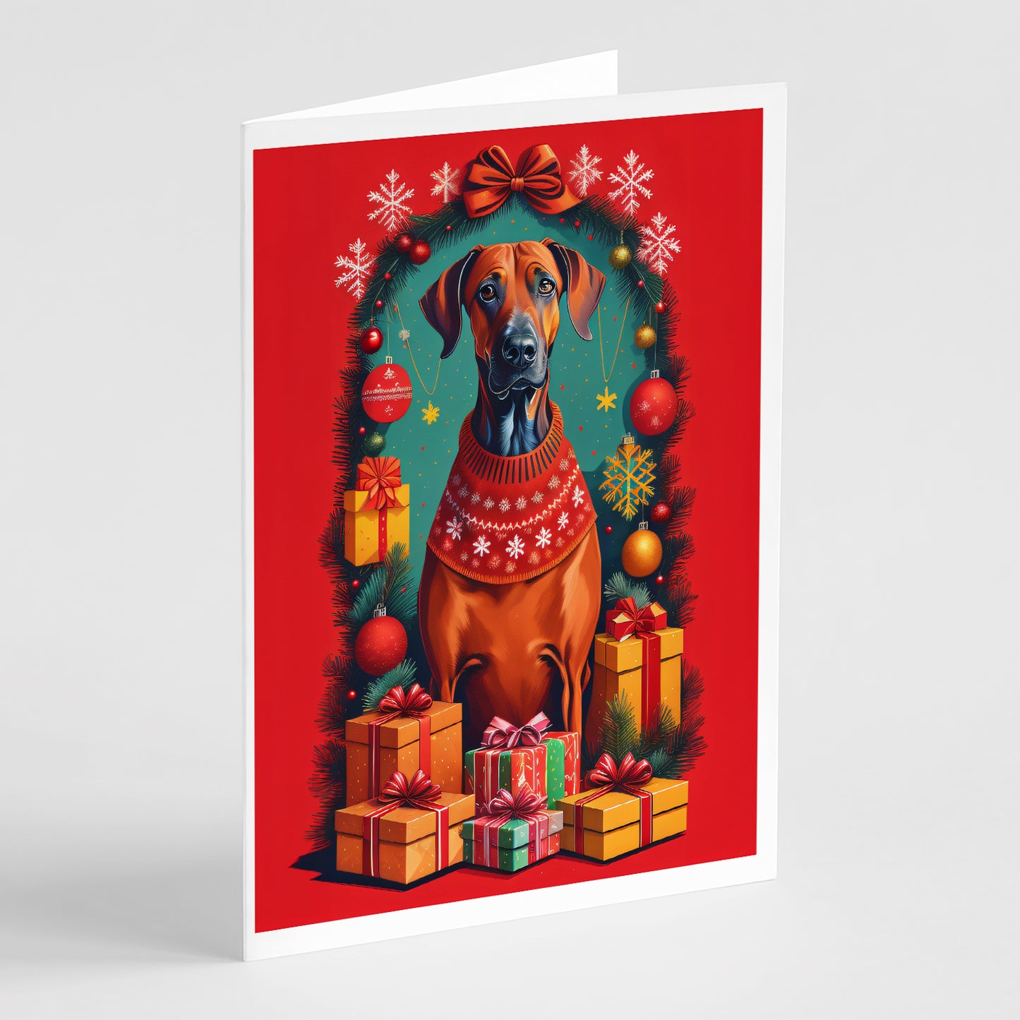 Buy this Rhodesian Ridgeback Holiday Christmas Greeting Cards Pack of 8