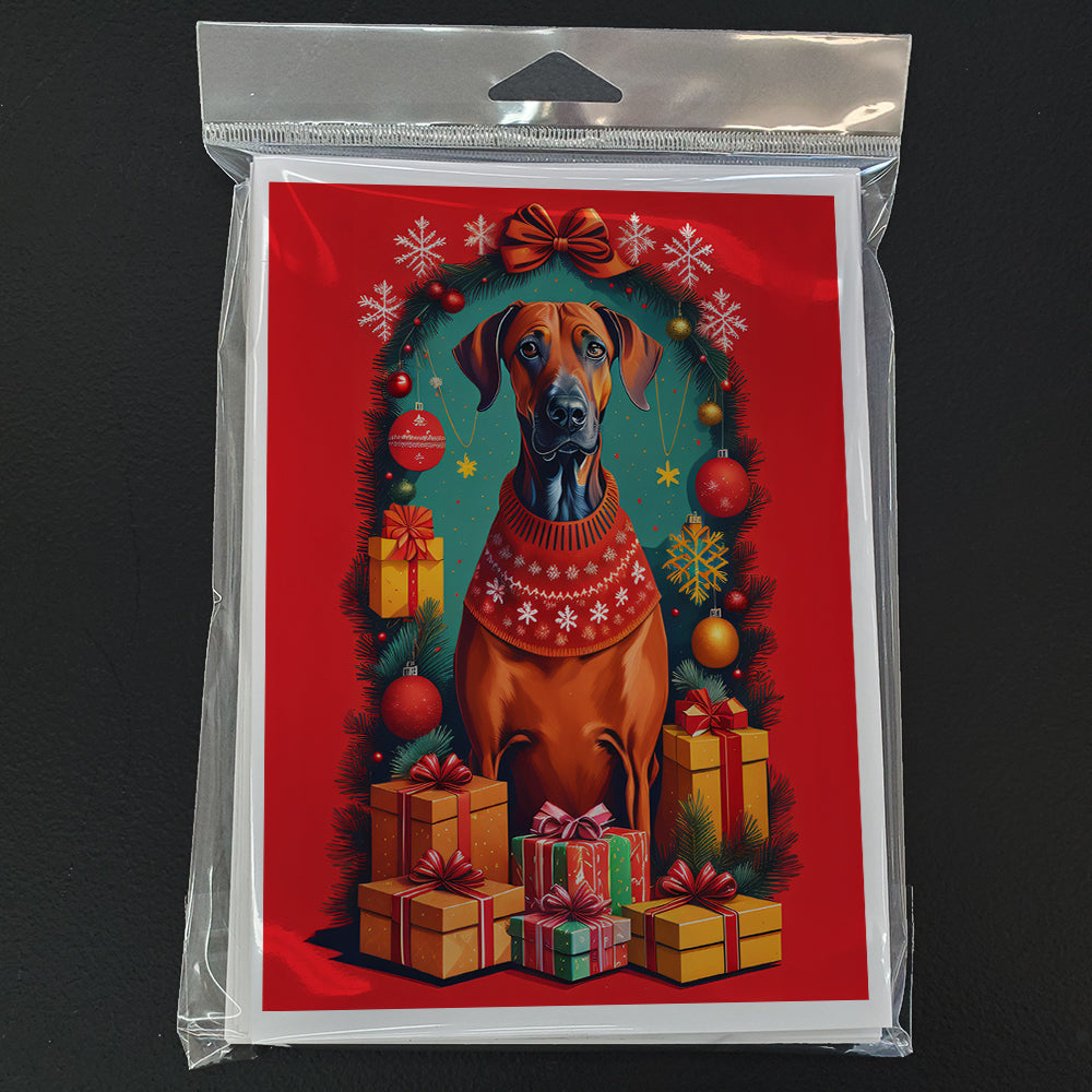 Rhodesian Ridgeback Holiday Christmas Greeting Cards Pack of 8