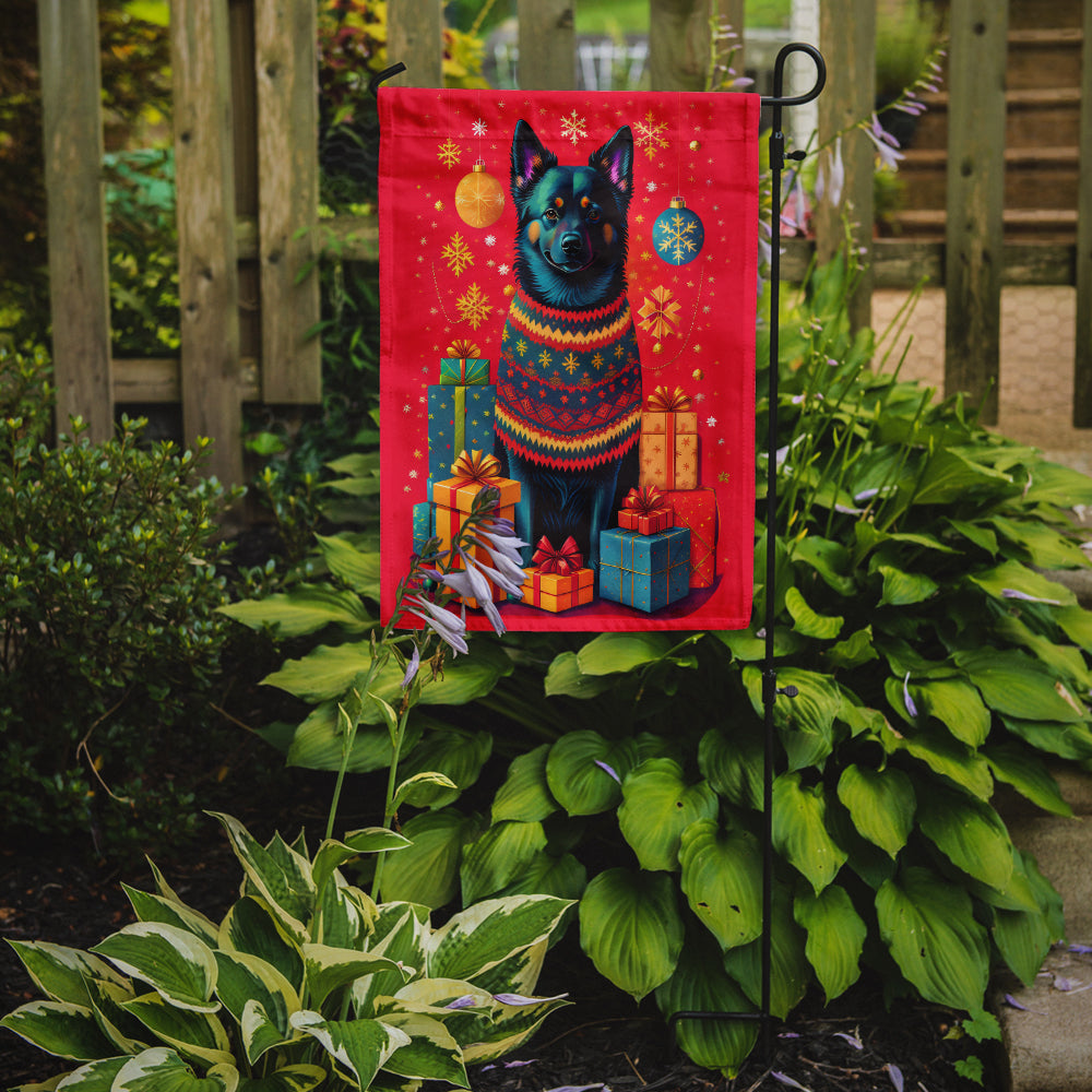 Schipperke Holiday Christmas Garden Flag