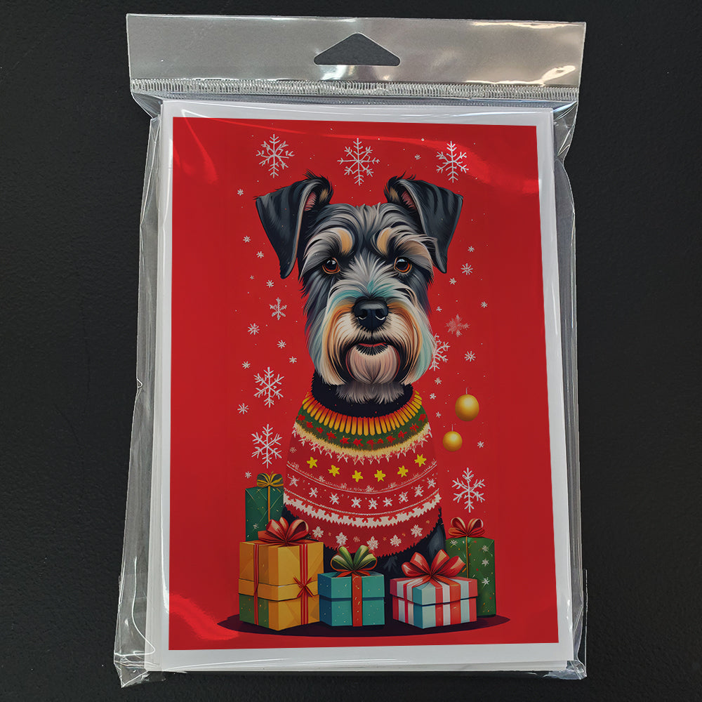 Schnauzer Holiday Christmas Greeting Cards Pack of 8