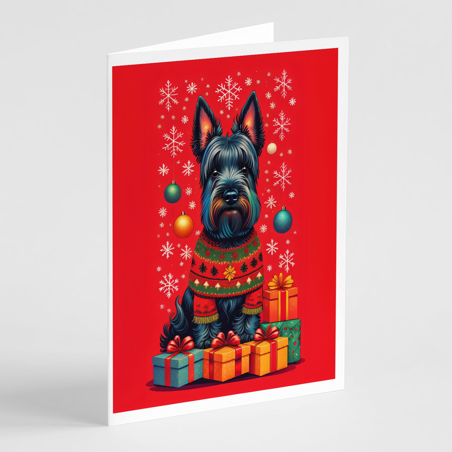 Buy this Scottish Terrier Holiday Christmas Greeting Cards Pack of 8