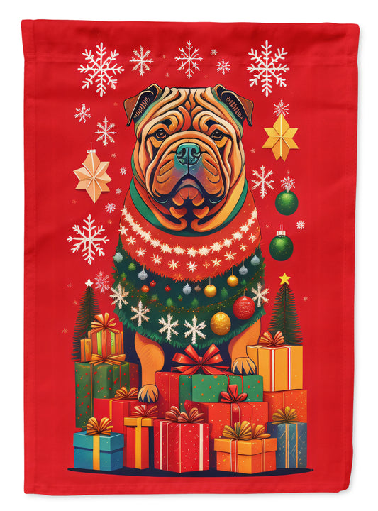 Buy this Shar Pei Holiday Christmas House Flag