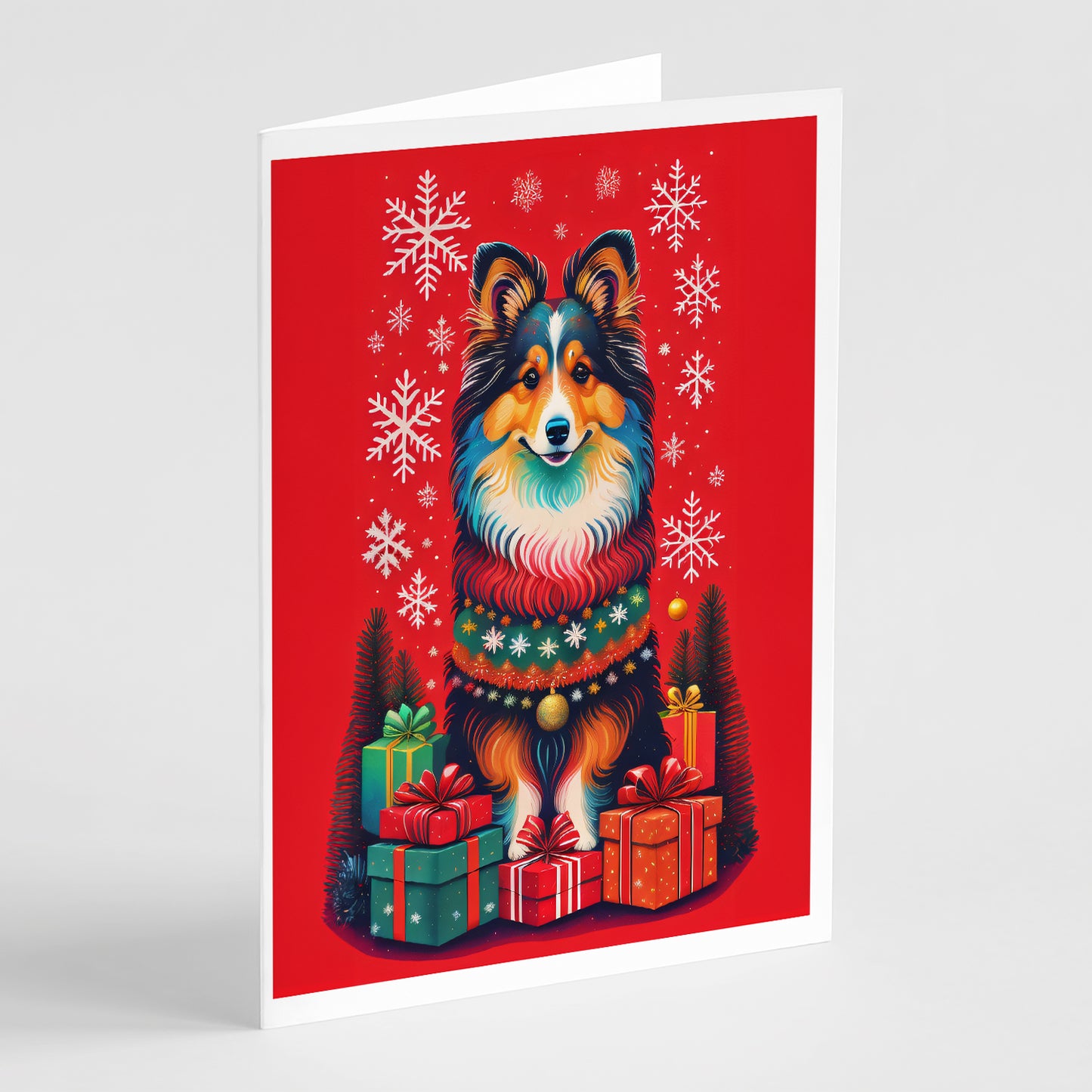 Buy this Sheltie Holiday Christmas Greeting Cards Pack of 8