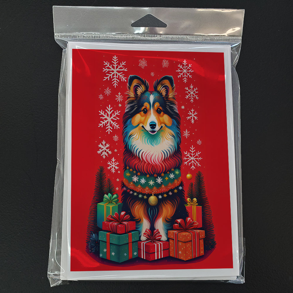 Sheltie Holiday Christmas Greeting Cards Pack of 8