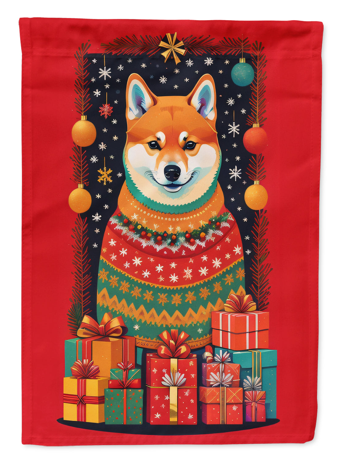 Buy this Shiba Inu Holiday Christmas Garden Flag