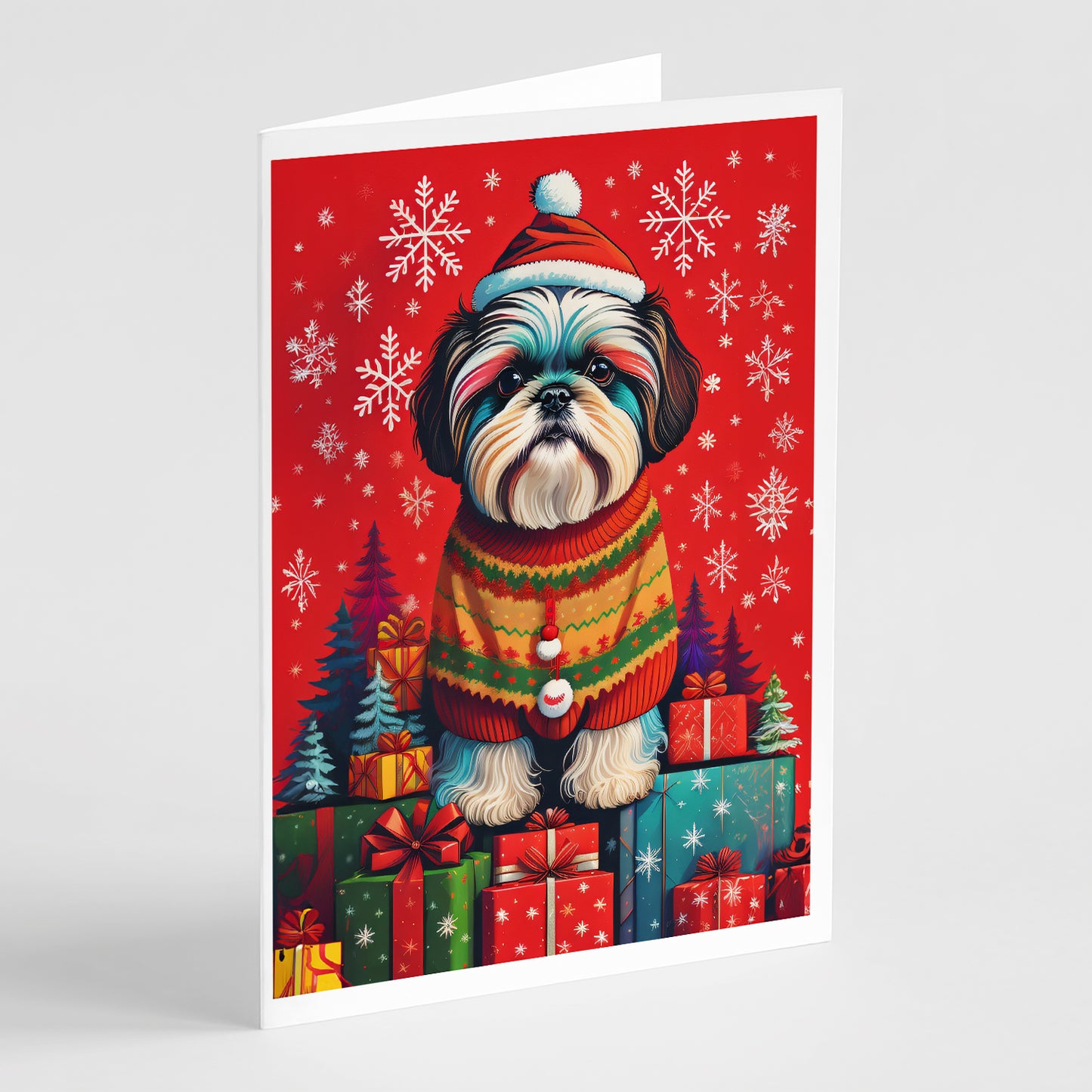 Buy this Shih Tzu Holiday Christmas Greeting Cards Pack of 8