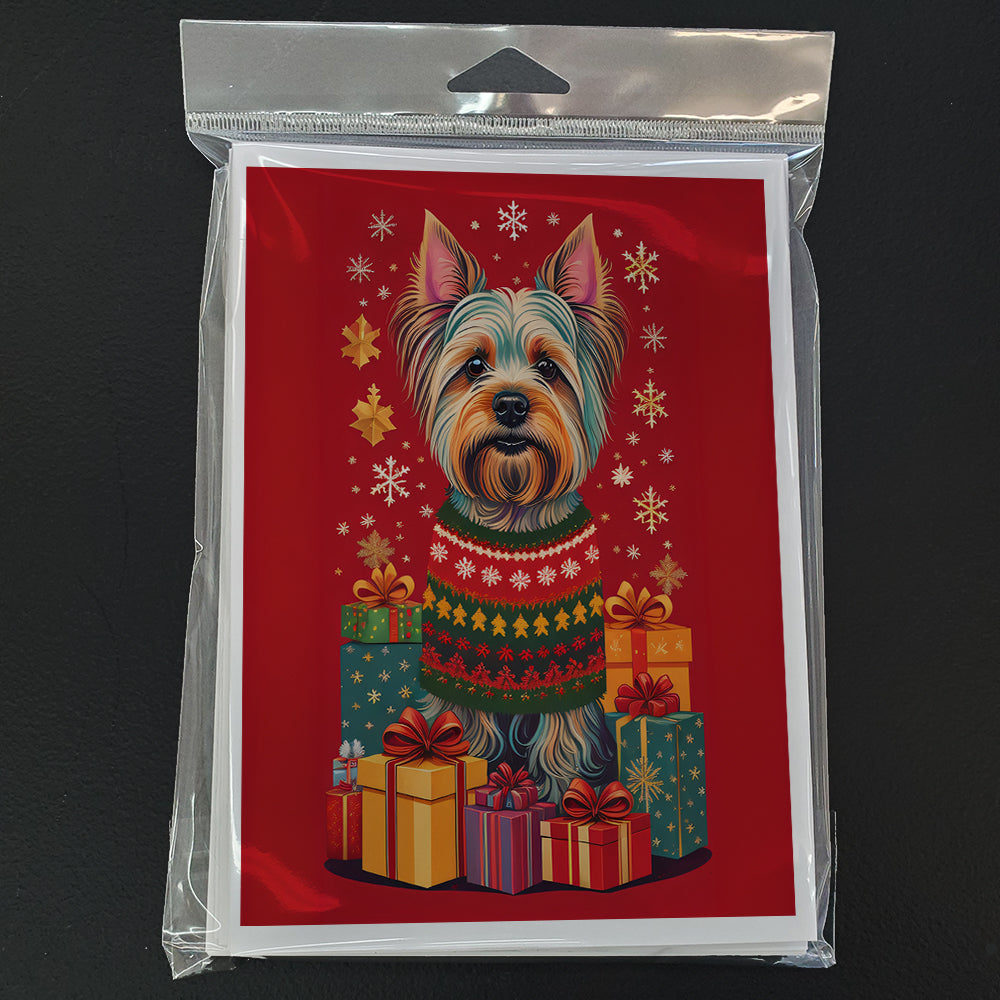 Silky Terrier Holiday Christmas Greeting Cards Pack of 8