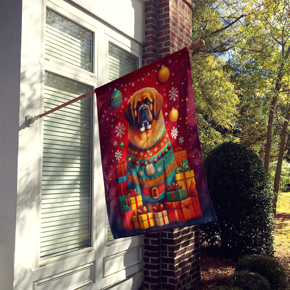 Tibetan Mastiff Holiday Christmas House Flag