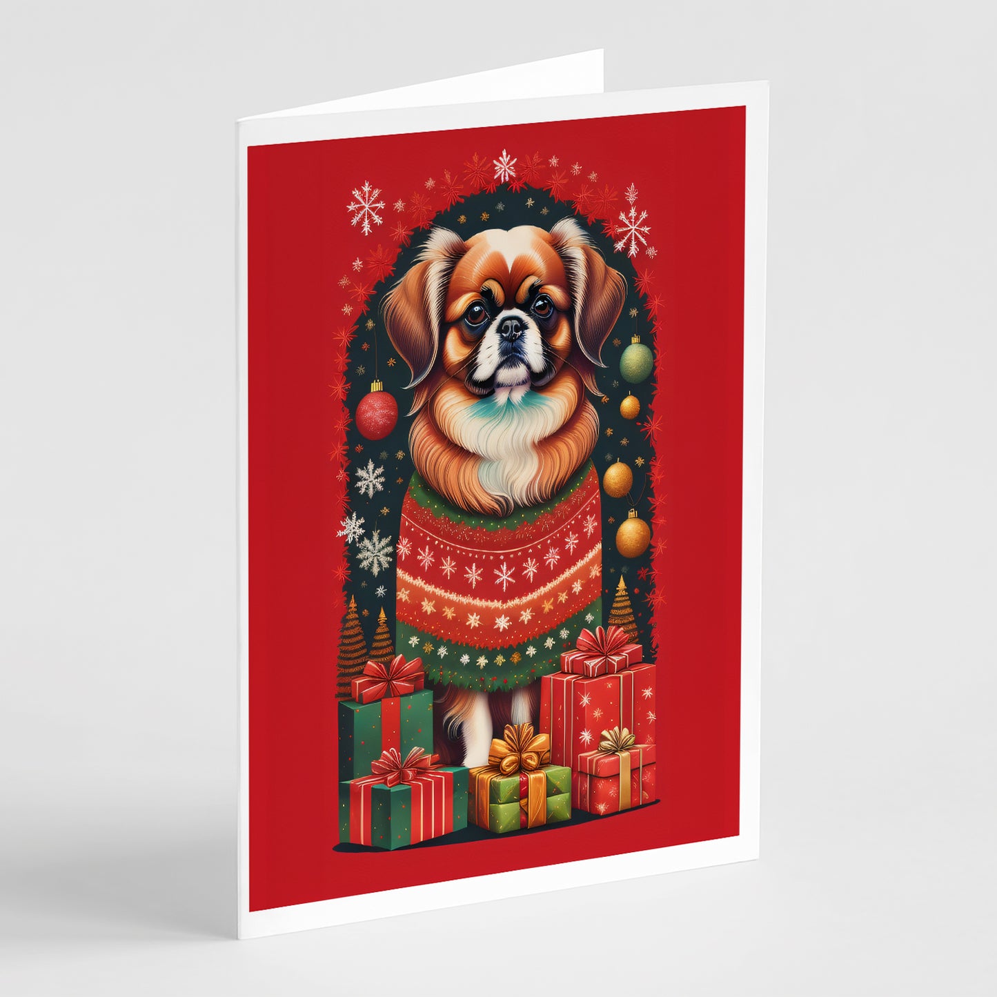 Buy this Tibetan Spaniel Holiday Christmas Greeting Cards Pack of 8