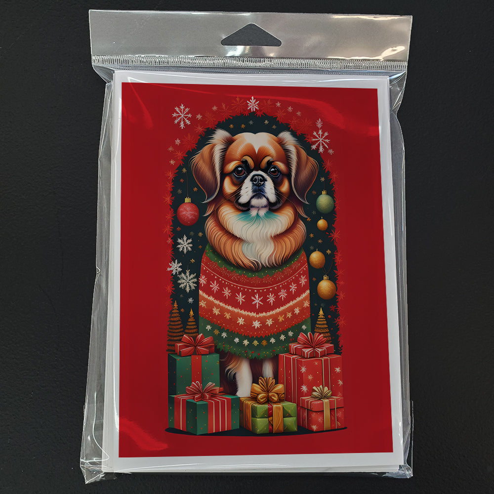 Tibetan Spaniel Holiday Christmas Greeting Cards Pack of 8