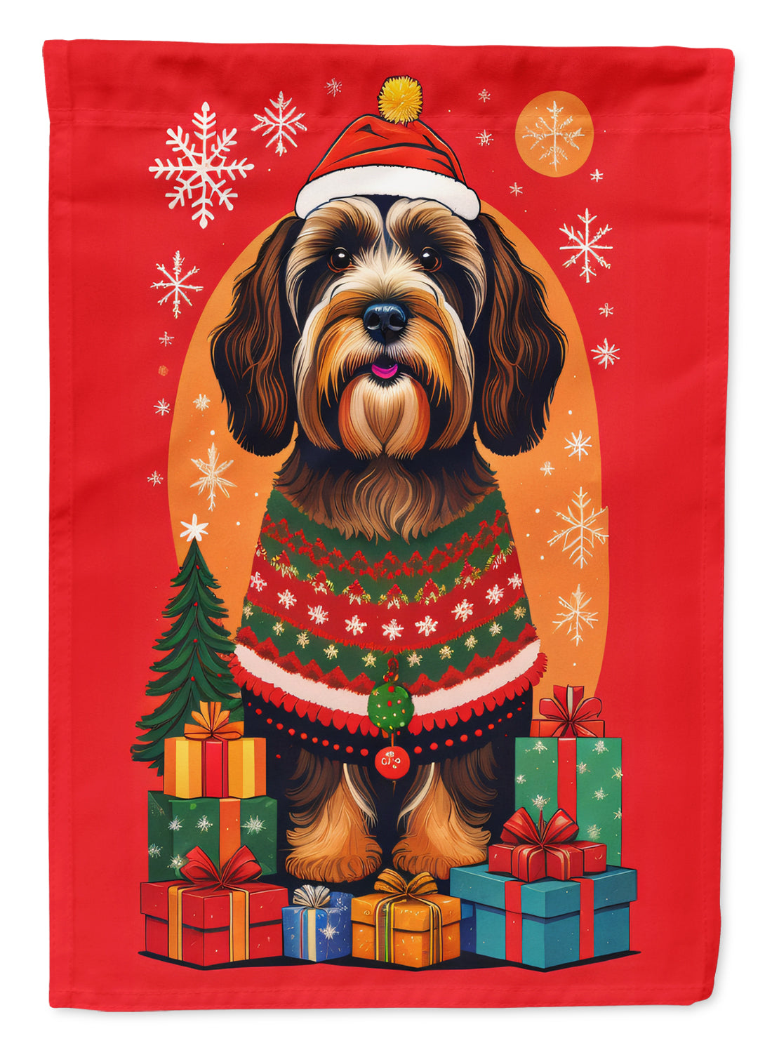 Buy this Tibetan Terrier Holiday Christmas House Flag