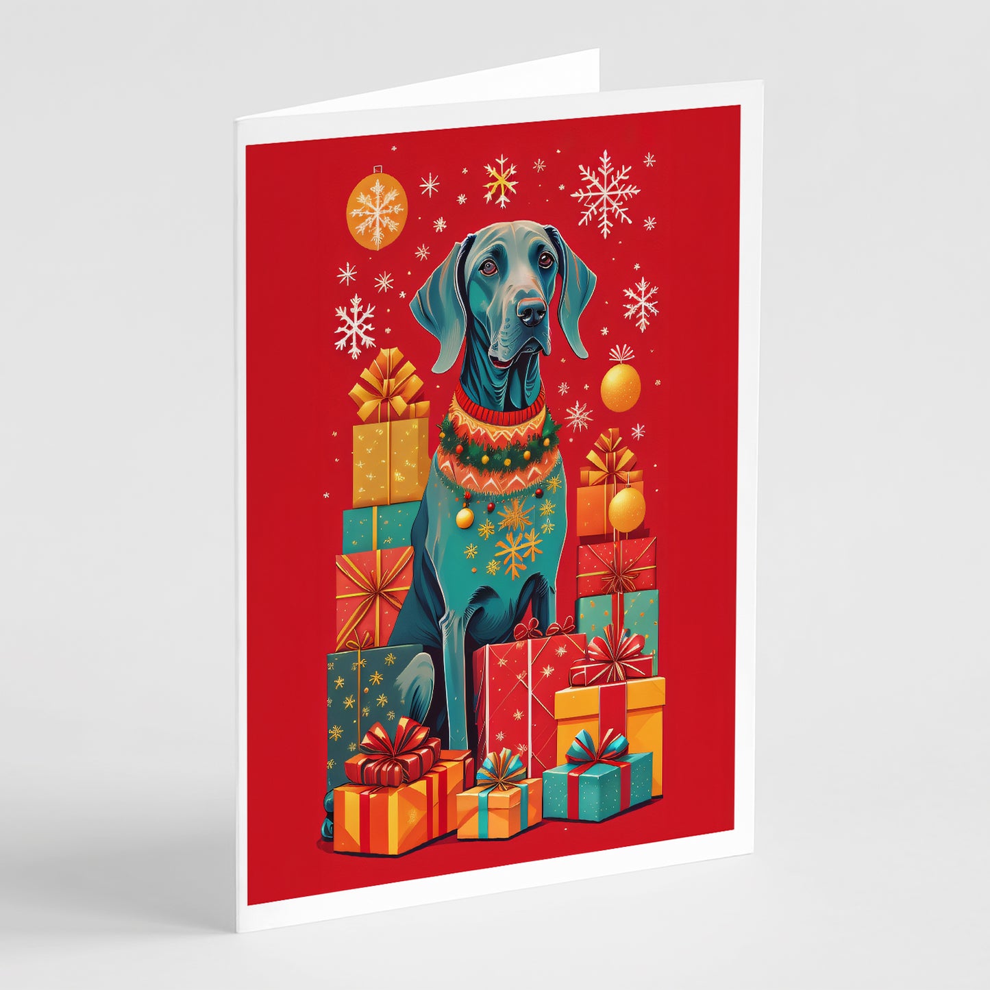 Buy this Weimaraner Holiday Christmas Greeting Cards Pack of 8