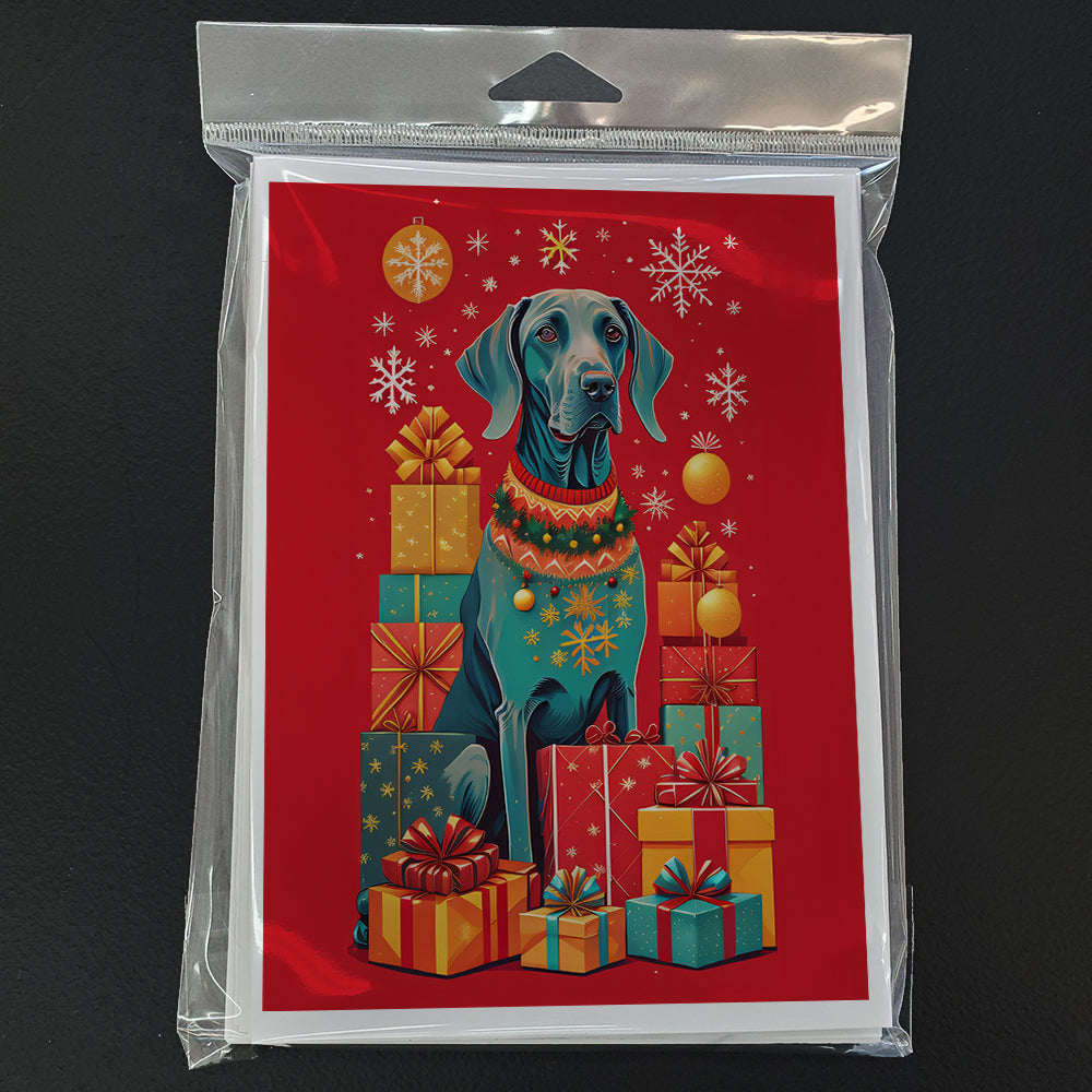 Weimaraner Holiday Christmas Greeting Cards Pack of 8