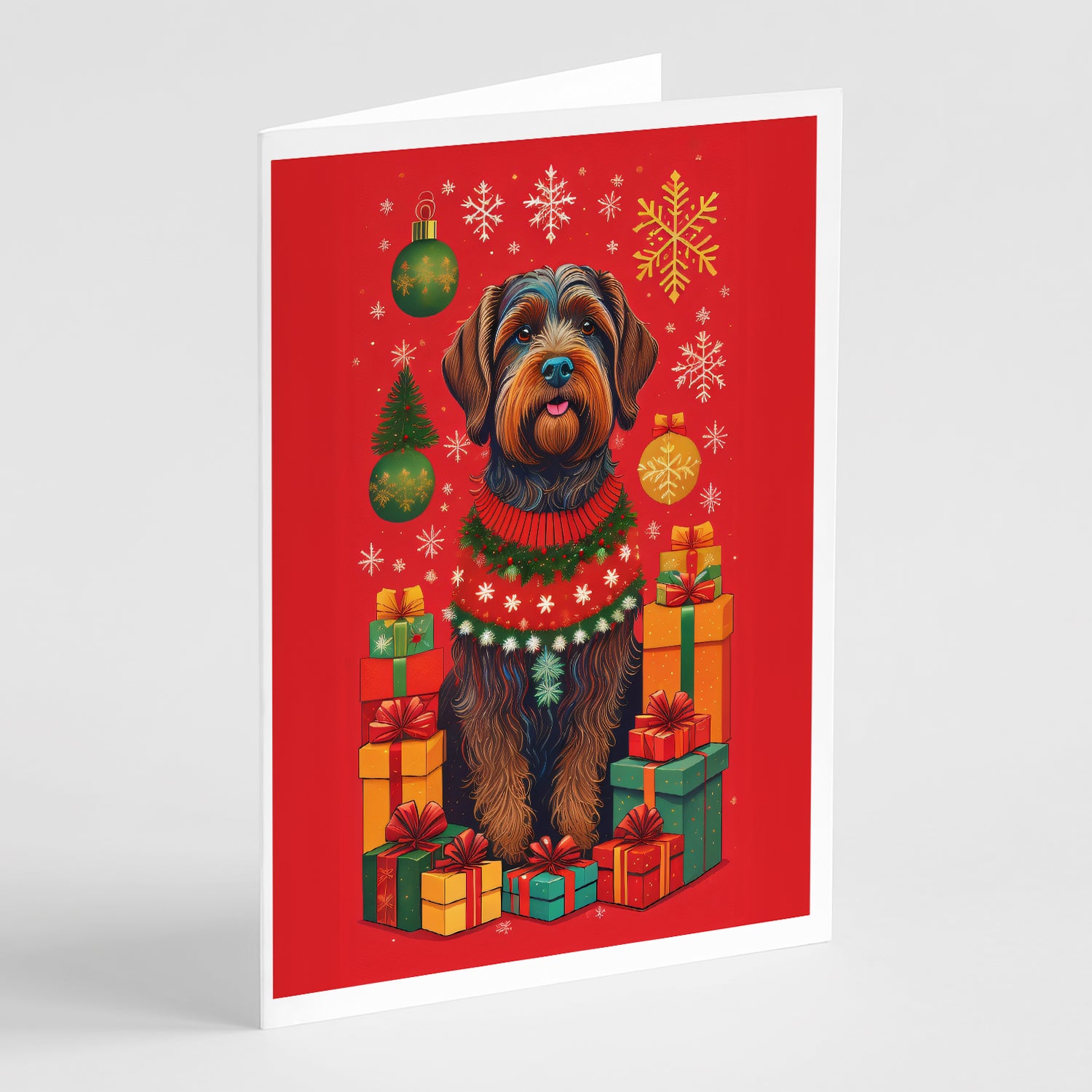 Buy this Wirehaired Pointing Griffon Holiday Christmas Greeting Cards Pack of 8